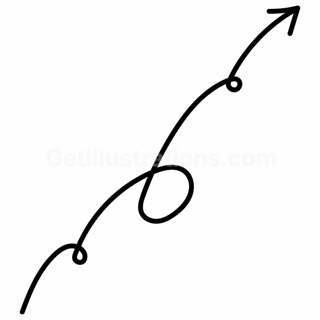 curl, arrow, turn, upward, up, move